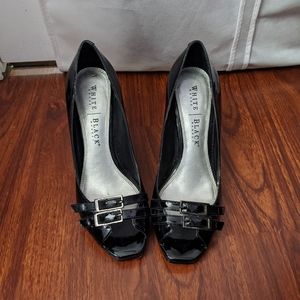 White House Black Market Open toe heels